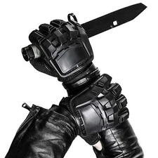 Niepce Cyber Utility Tactical Techwear Black Streetwear Biker Gloves