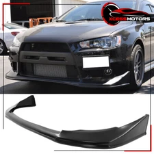 Fits 08-15 Mitsubishi Lancer 10 X Evolution V-Style PU Front Bumper Lip Spoiler