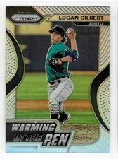 Logan Gilbert 2020 Panini Prizm Warming in the Pen SILVER Holo RC Mariners