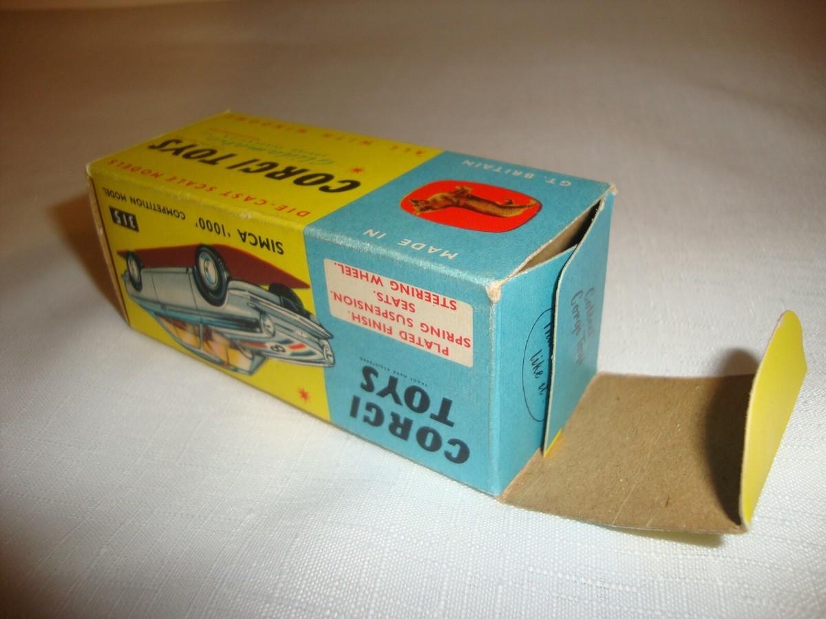 激レア！！CORGI TOYS　コーギートイズ SIMCA1000 シムカ CORGI 315 SIMCA '1000 COMPETITION MODEL - EXCELLENT in