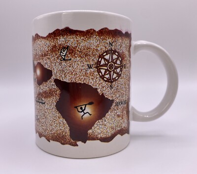 The Islands of Hawaii~Souvenir Ceramic Coffee Mug~Cup~Map~10 oz~New w/Gift Box