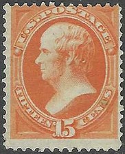 SC#152 - 15c Daniel Webster MH Original Gum Disturbed w/APS Cert