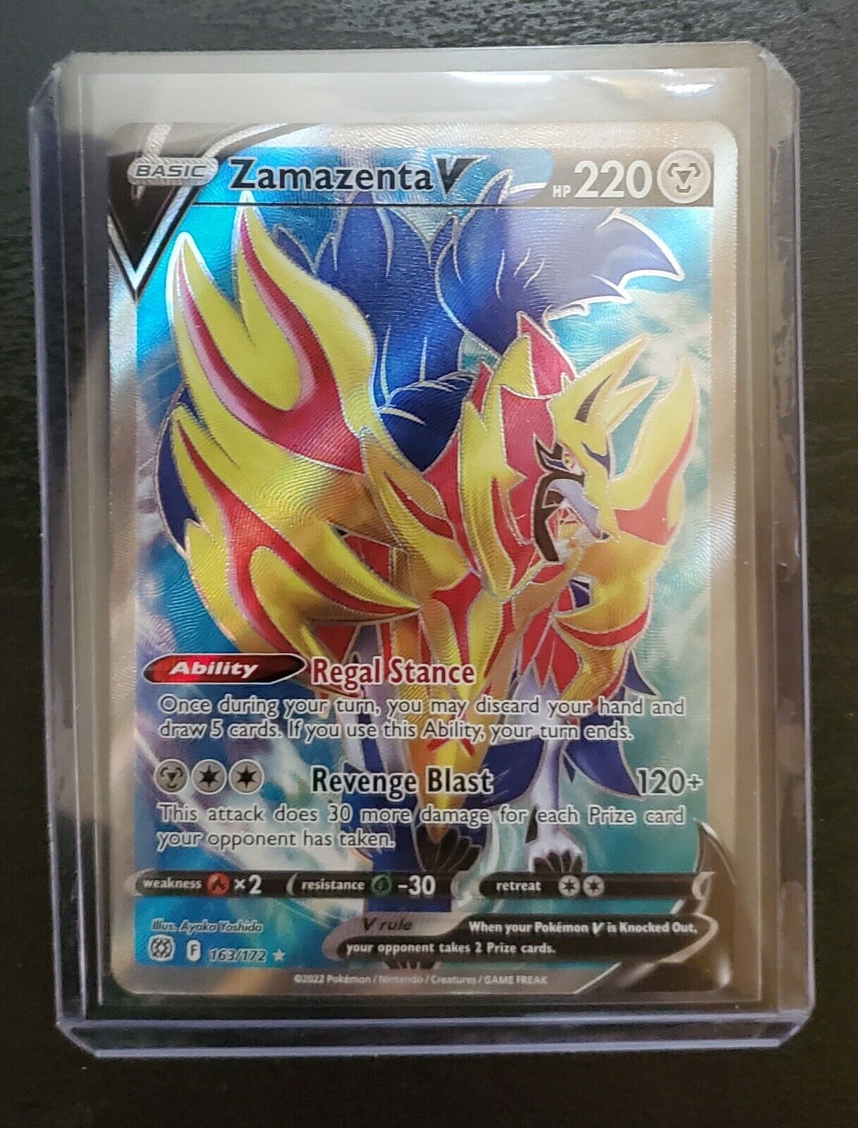 Zamazenta V Full Art - 163/172 - Brilliant Stars – Card Cavern Trading  Cards, LLC