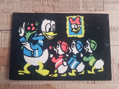 Postkarte Filz Walt Disney Vintage 