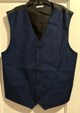 Calvin Klein Infinite Stretch Vest Big Boys XL Blue Brilliant Wool Blend V-Neck