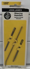 John James Weaving Needles Pack of 3 Raffia Flat Straight/Wire/Flat Cranked