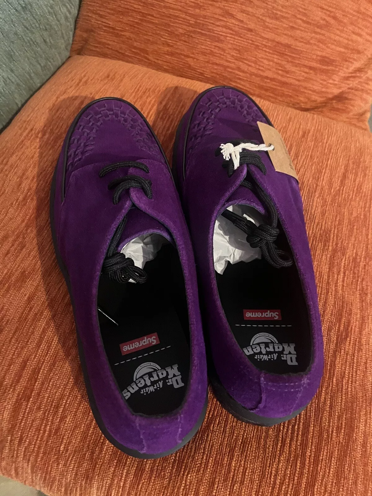 Supreme x Dr. Martens Creeper shoes edition purple
