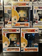 Funko POP Dragon Ball Z Final Flash Vegeta #669 NYCC 2019 & #154 #709 3 Bundle