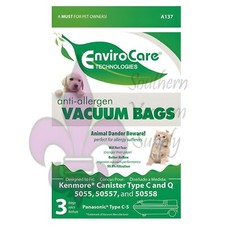 Kenmore Cloth C  Q 5055, 50557, 50558, Anti-Allergen Bags C-5