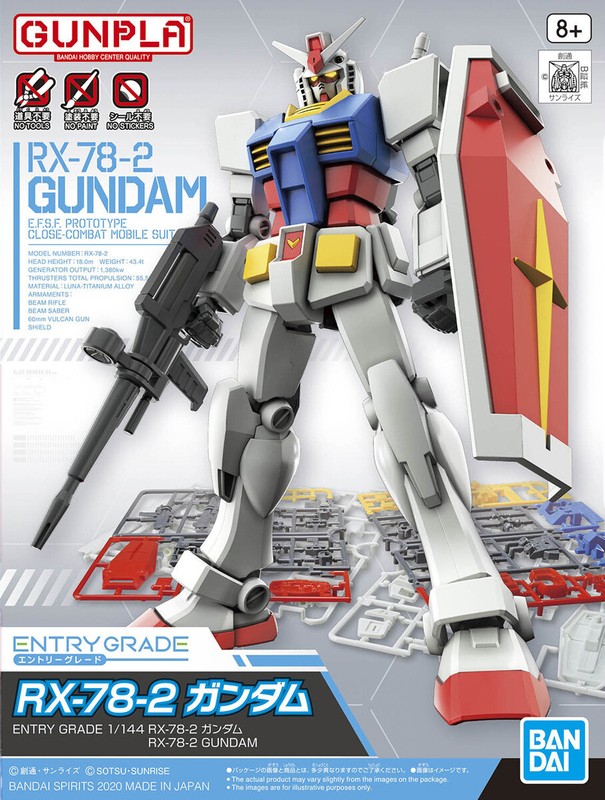 Bandai Gundam RX-78-2 EG Entry Grade 1/144 Model Kit