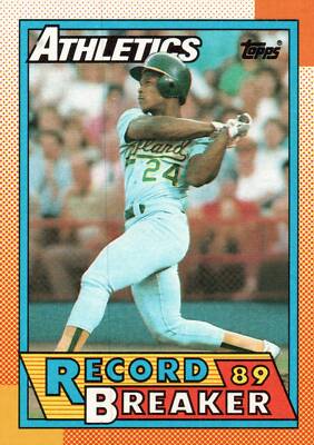 1990 Topps # 7 Rickey Henderson Oakland Athletics
