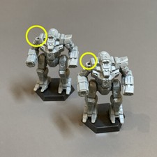 Lot 2 Pcs Battletech Mercenaries Kickstarter - Catalyst Game figures Rare