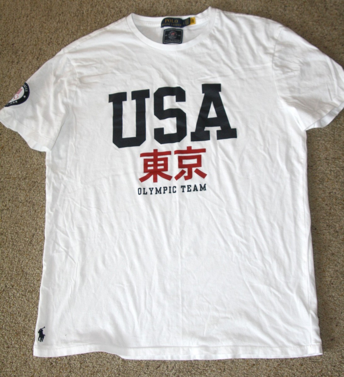 お値下げ日本未発売ラルフローレン ポロベアロンT 5Tオリンピックアメリカ代表 お値下げ日本未発売ラルフローレン ポロベアロンT 5T