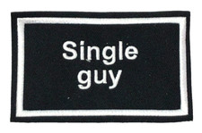 Patch Sew On for Clothing Backpacks Hats Jackets Pants SINGLE GUY Symbol NEW A72
