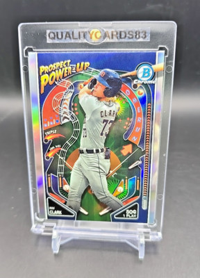 MAX CLARK RAINBOW REFRACTOR INSERT CARD WITH CASE MLB DETROIT TIGERS