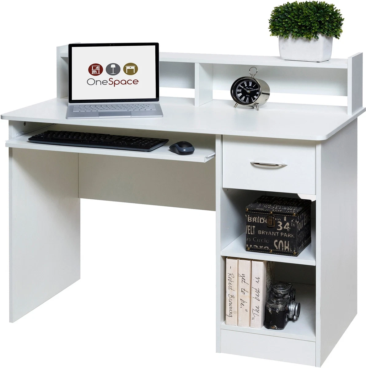 Onespace executive sale desk with hutch
