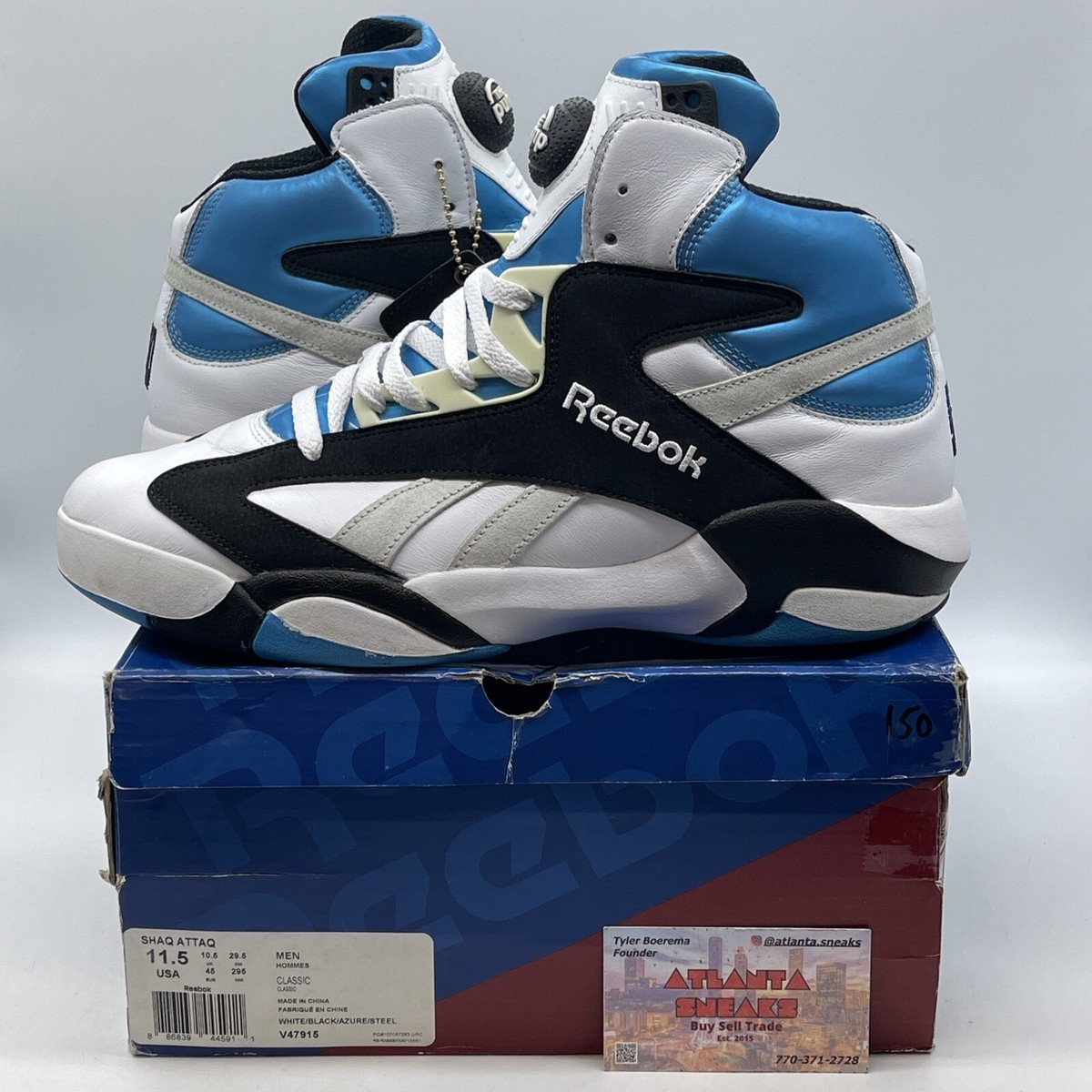 Size 11.5 - Reebok Shaq Attaq 2013 Orlando Magic Blue Black Suede