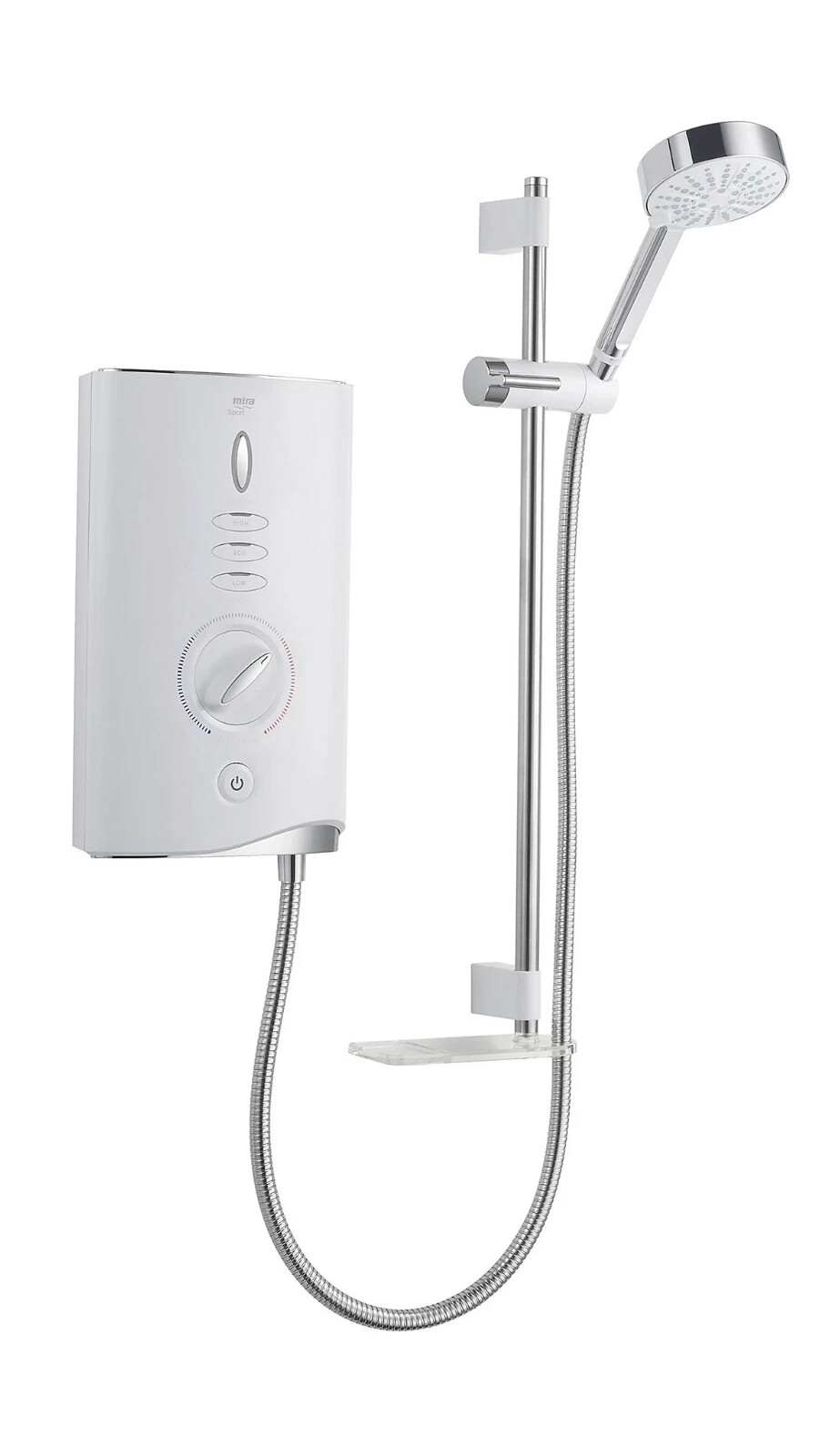 Mira Sport Max Airboost White 4spray Pattern Manual Electric Shower