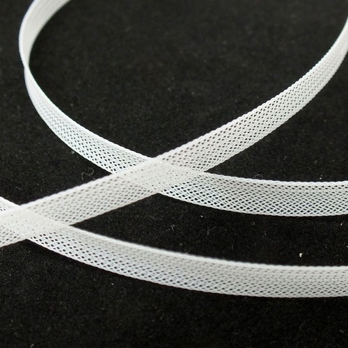100% Polyester Horsehair Mesh Braid Boning, Crinoline, 6 mm 288 Yd White, Soft - Picture 3 of 3