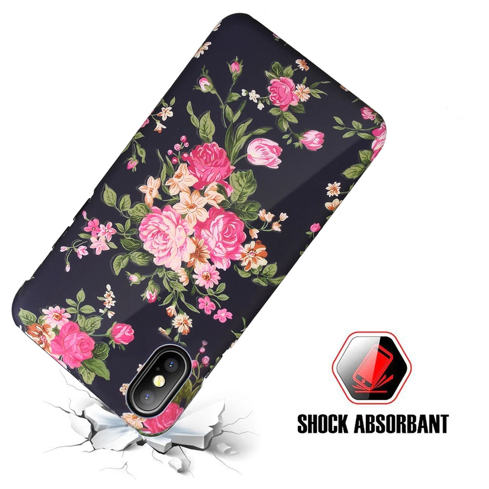 Moda Funda Flor para iPhone 12/11/XS Pro Max/Samsung PC Estuche Rígido Cubierta Mujeres Foto 4 de 4
