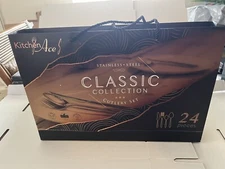 Kitchen Ace Cutlery Set Classic Collection 18/0 Stainless Steel Flatware 24 pcs