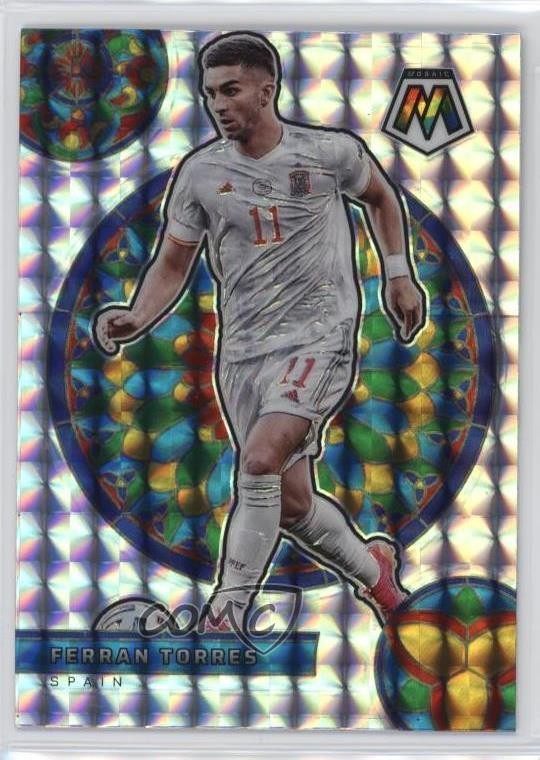 2021 Panini Mosaic FIFA Road to World Cup Stained Glass Ferran Torres #36 14tf