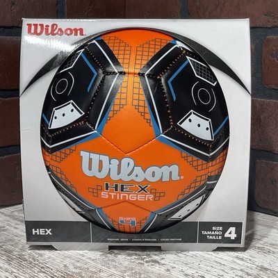 WILSON - HEX Stinger SOCCER BALL ~ Size 4 ~ Ages 8 to 12 Orange