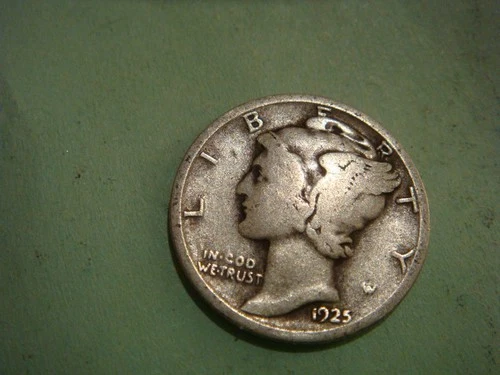 1925 P  Mercury Dime - album filler actual coin photo