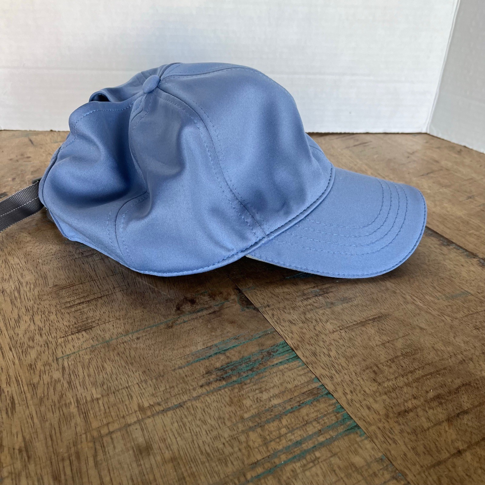 Solid Light Blue Hat Ponytail Adjustable Adult Si… - image 6