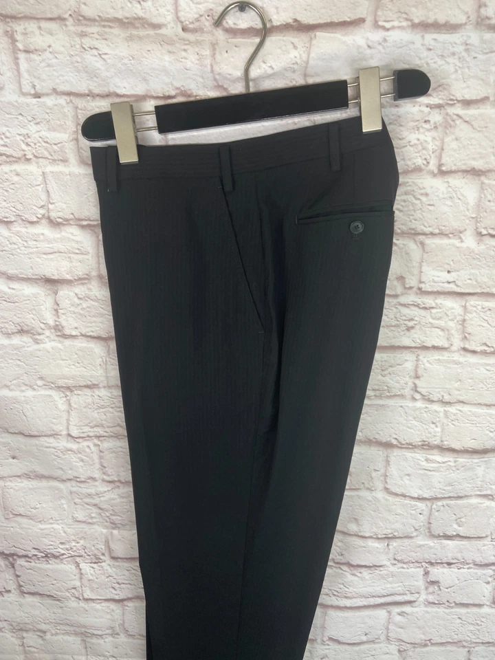 ALFANI Mens Black Stripe SLIM FIT STRETCH Big & Tall Dress Pants/Slacks 38Wx34L - Image 2 of 4