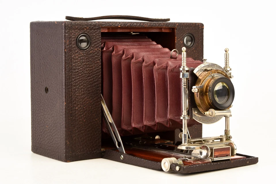 Eastman Kodak No 4 Cartridge Model E 4x5 in Folding Camera Rapid Rectilinear V28 - Image 2 of 4