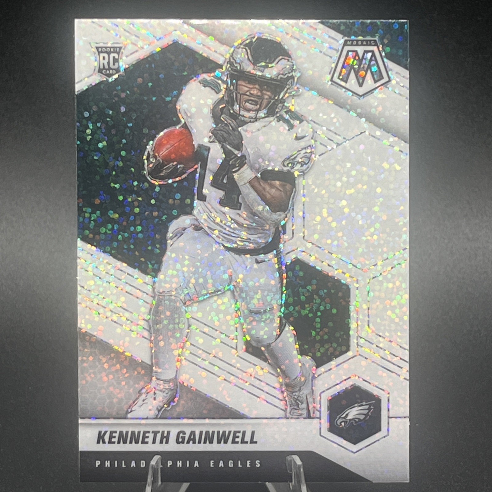 Kenneth Gainwell 2021 Panini Mosaic White Sparkle Prizm RC #339