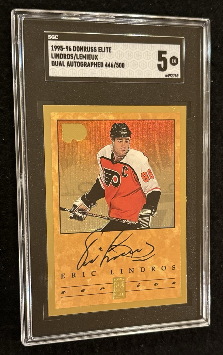 1995-96 Mario Lemieux & Eric Lindros Donruss Elite Dual