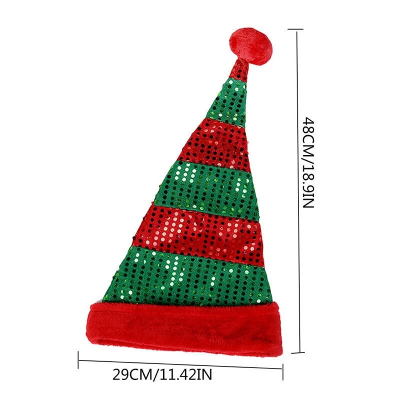 Deluxe Санта шляпа блестки карнавальный костюм Xmas аксессуар Санта-Клаус - Изображение 2 из 4