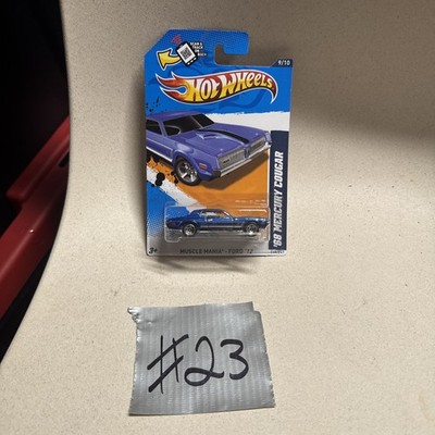Hot Wheels 2012 Muscle Mania - 68 Mercury Cougar (Metallic Blue) #119