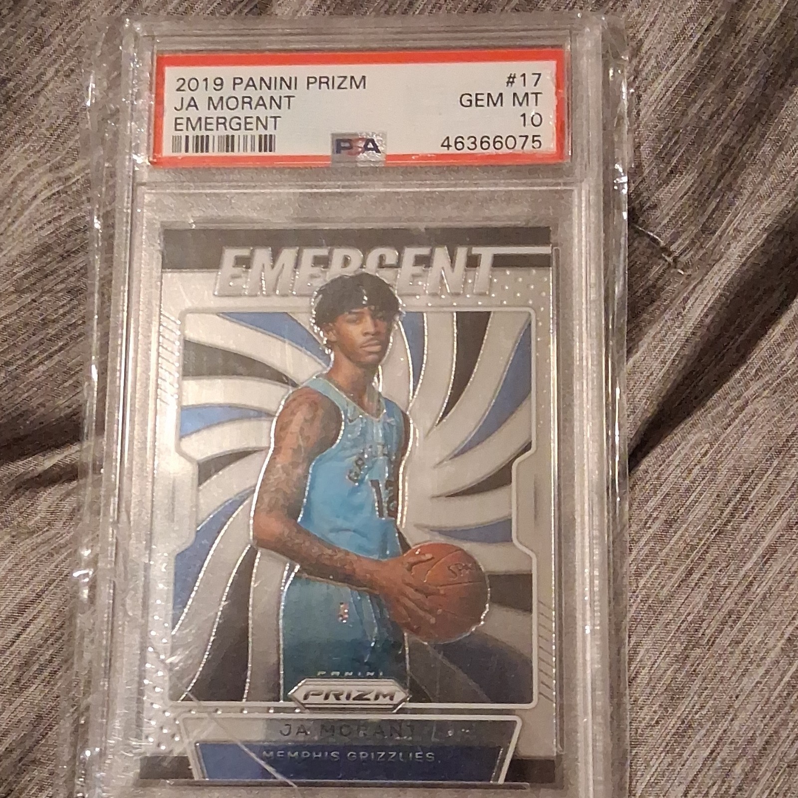 Panini 2019-20 Prizm Emergent Ja Morant RC #17 PSA 10 Memphis Grizzlies