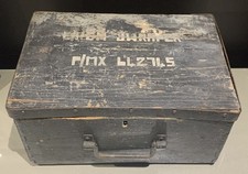 Vintage Military WW2 Wooden Box Trunk Chest for RESTORATION Metal Handle War