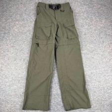 Boy Scouts Of America Zip Off Uniform Cargo Pant Raw Hem Green Youth Medium M