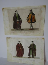 Early 19th Century, Two Handcoloured Copperplate Engravings. VENETIAN FIGURES