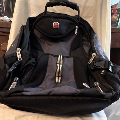 SWISSGEAR Scan Smart Hiking Backpack Black Gray Laptop Compartment Padded Straps