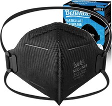 NIOSH Approved N95 Mask Particulate Respirators, Pack of 20 N95 Face Masks Black