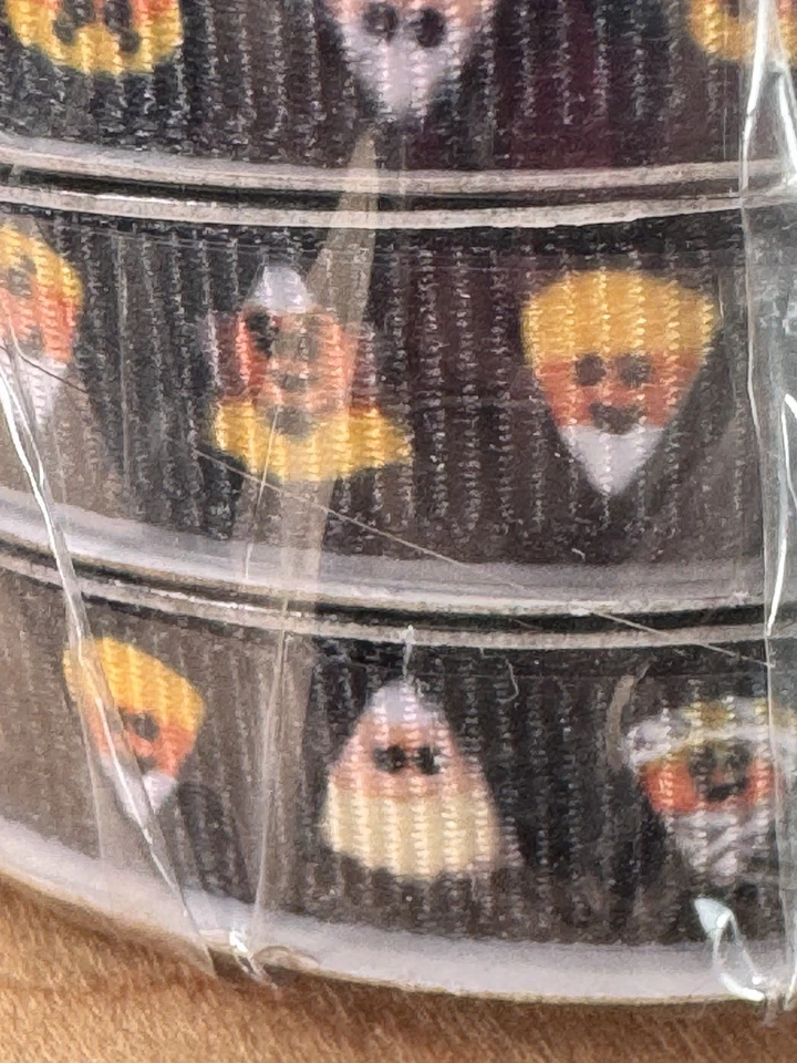 3 The Ribbon Boutique Black  Candy Corn Halloween Ribbon 3/8" X  12 Ft Hair Bows - Image 3 of 4
