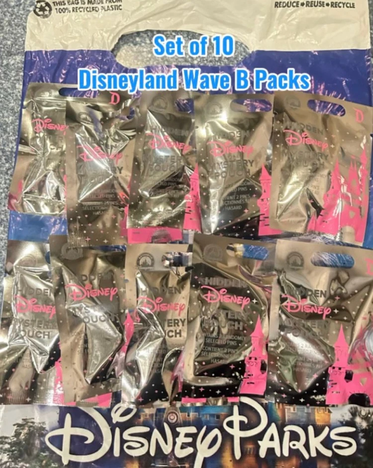 Disneyland Wave B Hidden Disney Mystery Pin - 10 Pack – Brand New – Unopened