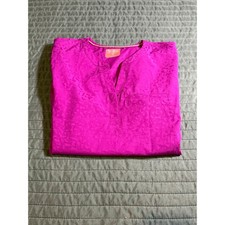 Ava Therese Zavate Pink Leopard Jacquard Scrub Top 1171 Mens Small