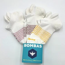 3 Pairs Women's honeycomb Marl Ankle Socks 3 Colors Mix Size Med everyday BOMBAS