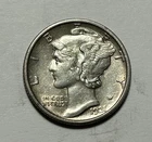 1921 D MERCURY DIME AU