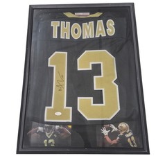 Michael Thomas Autographed Framed 13 New Orleans Saints Blk Jersey JSA Certified