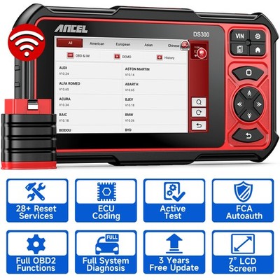 ANCEL DS300 Car Diagnostic Scan Tool Bidirectional OBD2 Scanner 34+ Services