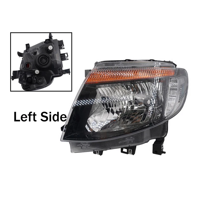 LH Passenger Head Light Lamp Chrome For Ford Ranger PX Series 1 09/2011~15 Left - image 4 of 4
