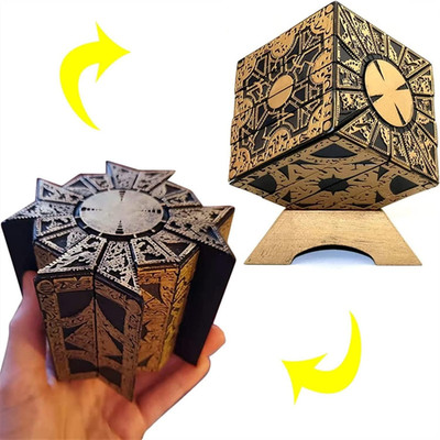 SUIZU Detachable Hellraiser Puzzle Box, Functional Deformation Lock Box with Bas